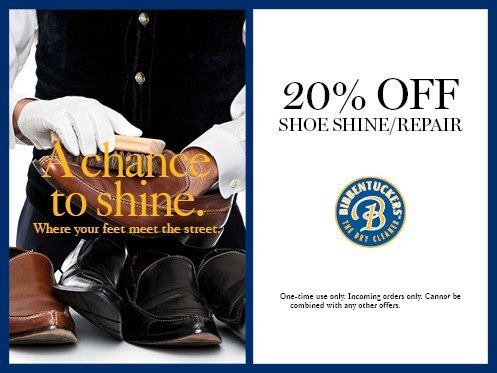 20% Off Shoe shine/Repair Coupon