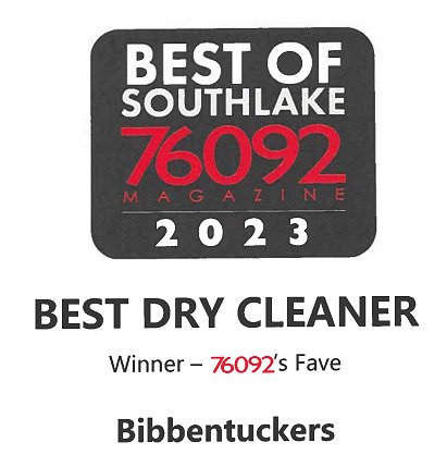 Bibbentuckers Award Best Dry Cleaner Award